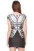 Metallic Silver Boss Top