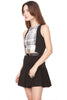 Block Tweed Crop Top